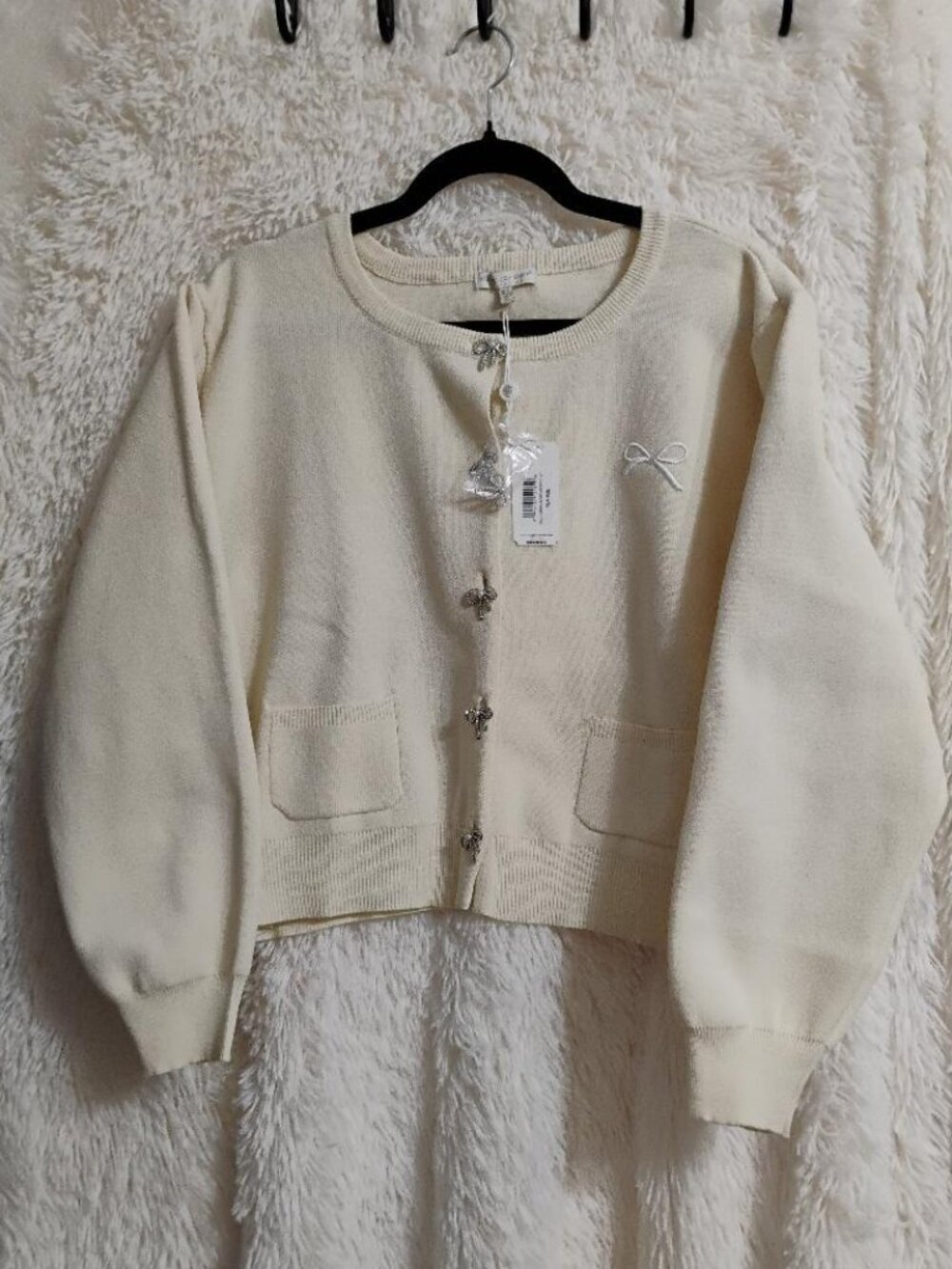 Simply Southern Off White Cardigan Embellished Buttons NWT Size XL